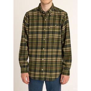 Buffalo Jackson Soft Flannel Pocket Shirt Plaid Button Down Green Men's Size XL